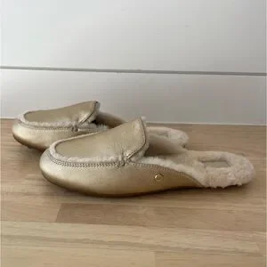 UGG Shoes Ugg Womens Lane Metallic Gold Loafer Slipper Poshmark